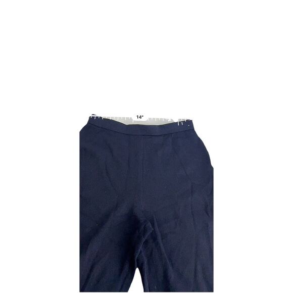 St. John Collection Blue Santana Knit Straight Leg 29 Inseam Pull On Pants US 4 - Picture 2 of 5